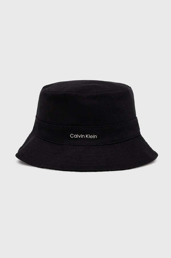 Calvin Klein Dvostranski klobuk Calvin Klein črna barva, K60K612035