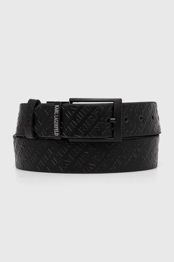 Karl Lagerfeld Dvostranski pas Karl Lagerfeld moški, črna barva, 543188.805302