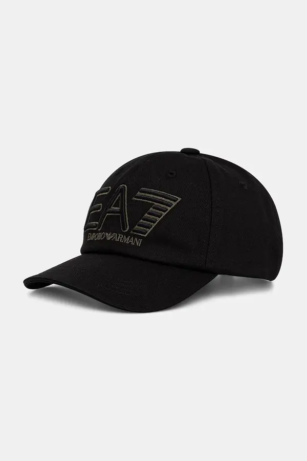 EA7 Emporio Armani EA7 Emporio Armani kapa s šiltom bombažna