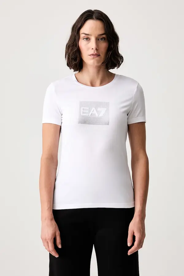 EA7 Emporio Armani EA7 Emporio Armani kratka majica ženska bombažna z elastanom