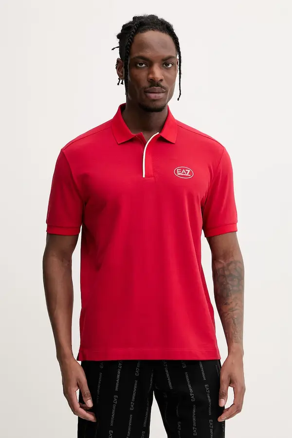 EA7 Emporio Armani EA7 Emporio Armani polo majica moška z bombažem