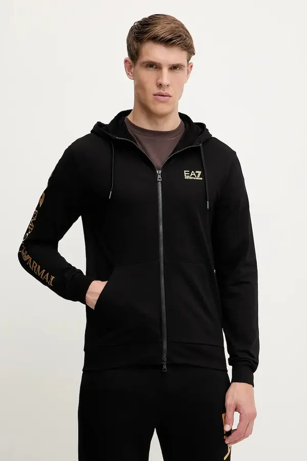 EA7 Emporio Armani EA7 Emporio Armani pulover s kapuco moški