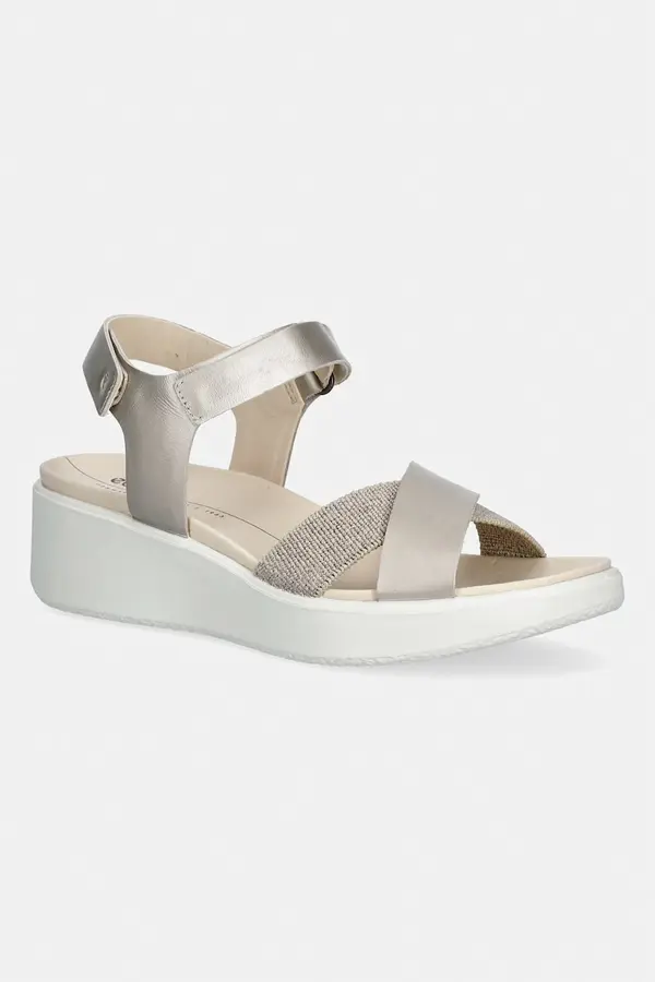 Ecco Ecco sandali ženski usnjeni Flowt Wedge LX W