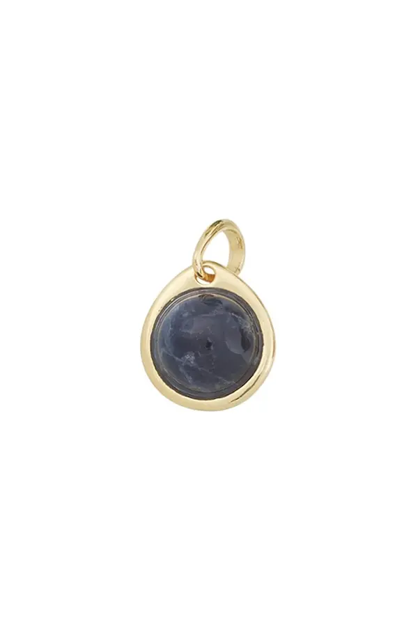 EDBLAD EDBLAD obesek ženski pozlačen safir Birthstone Charm September