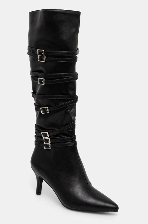 Answear Lab Elegantni škornji Answear Lab ženski, črna barva