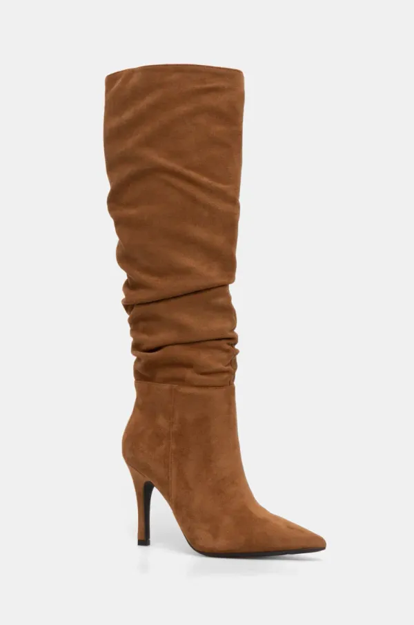 Answear Lab Elegantni škornji Answear Lab ženski, rjava barva