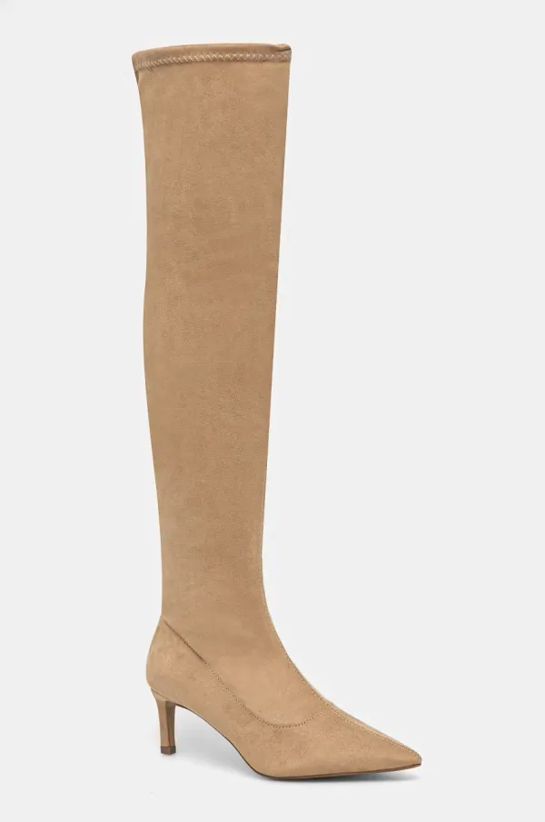 Answear Lab Elegantni škornji Answear Lab ženski, rjava barva