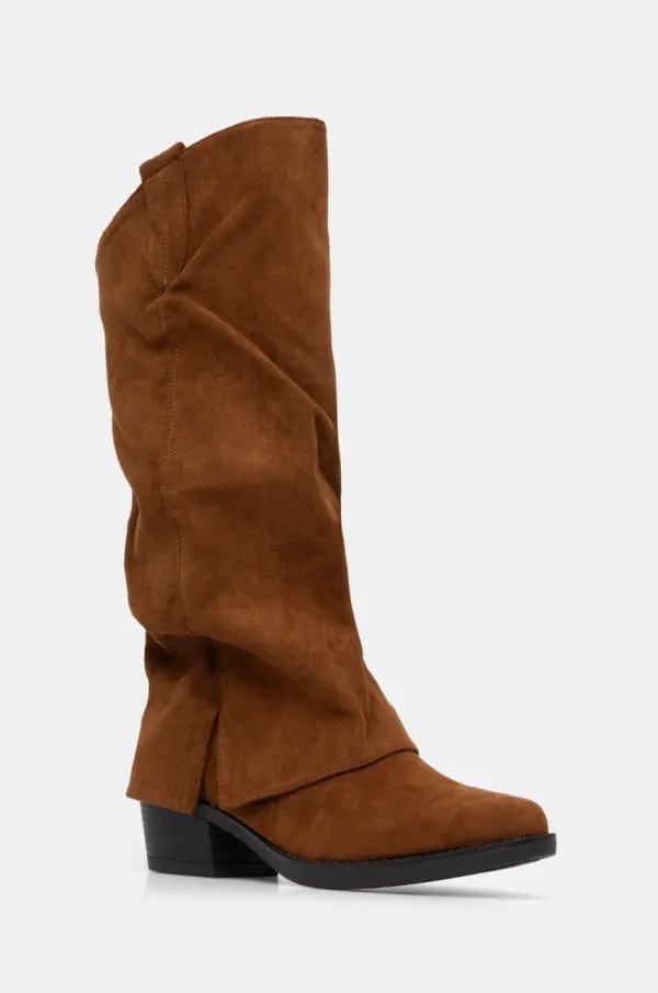 Answear Lab Elegantni škornji Answear Lab ženski, rjava barva