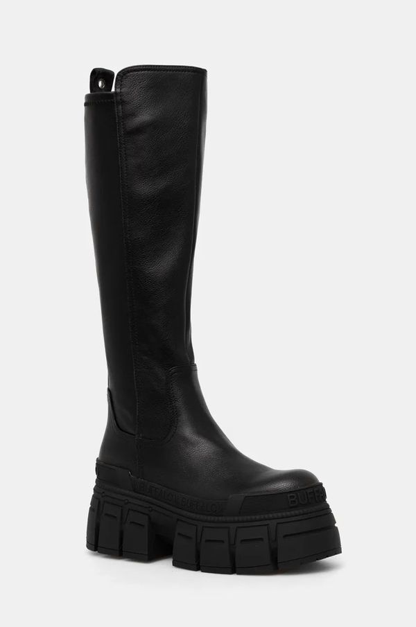 Buffalo Elegantni škornji Buffalo Gospher Stretch Boot ženski, črna barva, 1622354-BLK