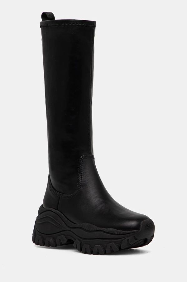 Buffalo Elegantni škornji Buffalo Lola Stretch Boot Hi ženski, črna barva, 1220055-BLK