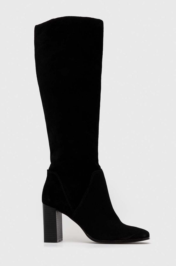 Medicine Elegantni škornji iz semiša Medicine ženski, črna barva