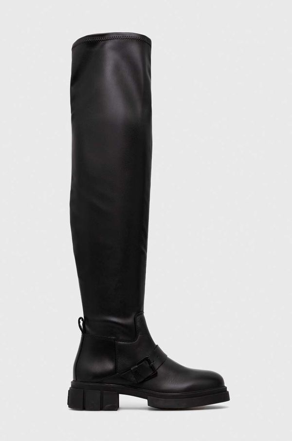 Tommy Hilfiger Elegantni škornji Tommy Hilfiger STRETCH MONOCHROMATIC LONGBOOT ženski, črna barva, FW0FW07611