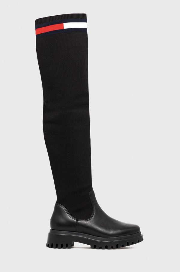 Tommy Jeans Elegantni škornji Tommy Jeans žensko, črna barva,