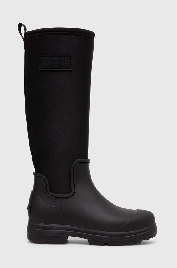 Ugg Elegantni škornji UGG Droplet Tall ženski, črna barva, 1151350