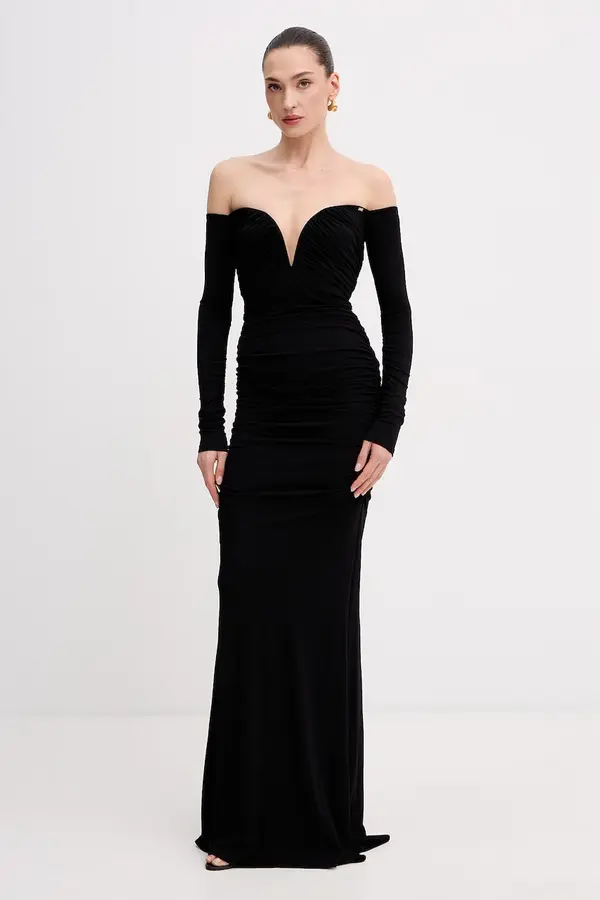 Elisabetta Franchi Elisabetta Franchi drapirana obleka viskozna
