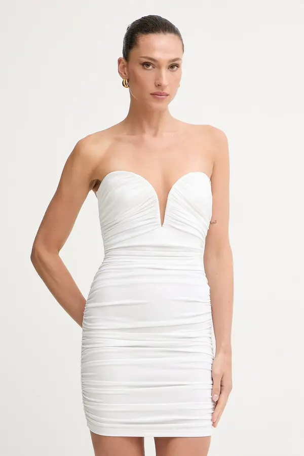 Elisabetta Franchi Elisabetta Franchi drapirana obleka z viskozo