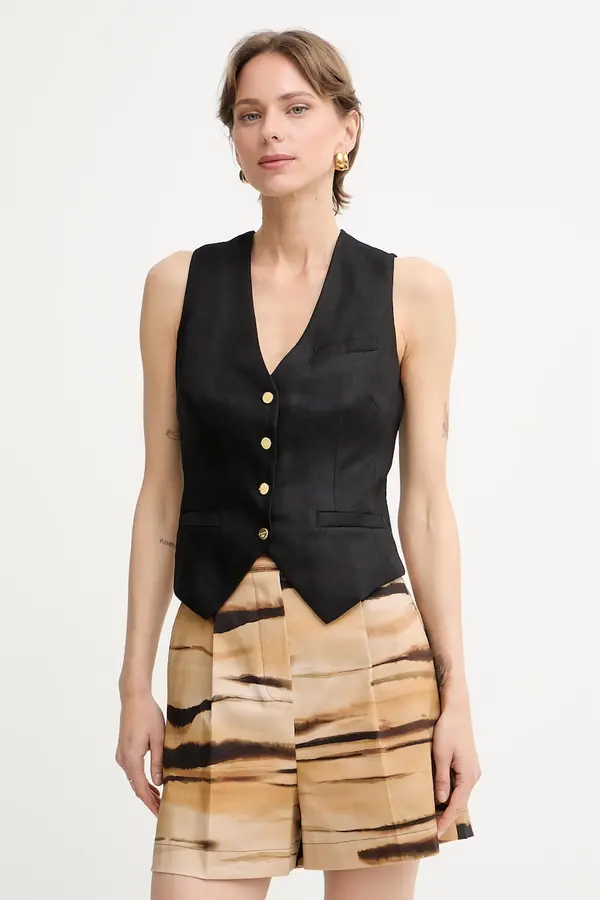 Elisabetta Franchi Elisabetta Franchi ženski telovnik z lanom