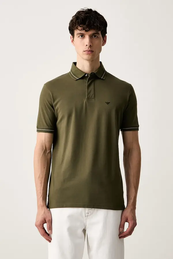 Emporio Armani Emporio Armani polo majica moška bombažna