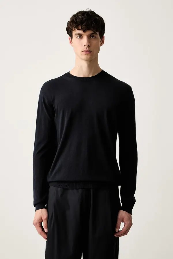 Emporio Armani Emporio Armani pulover moški s svilo