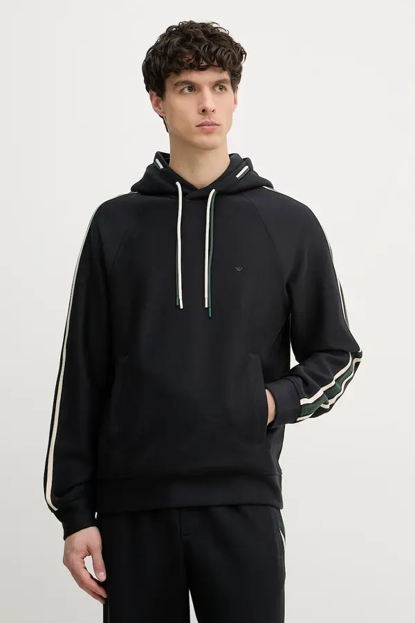 Emporio Armani Emporio Armani pulover s kapuco moški z bombažem
