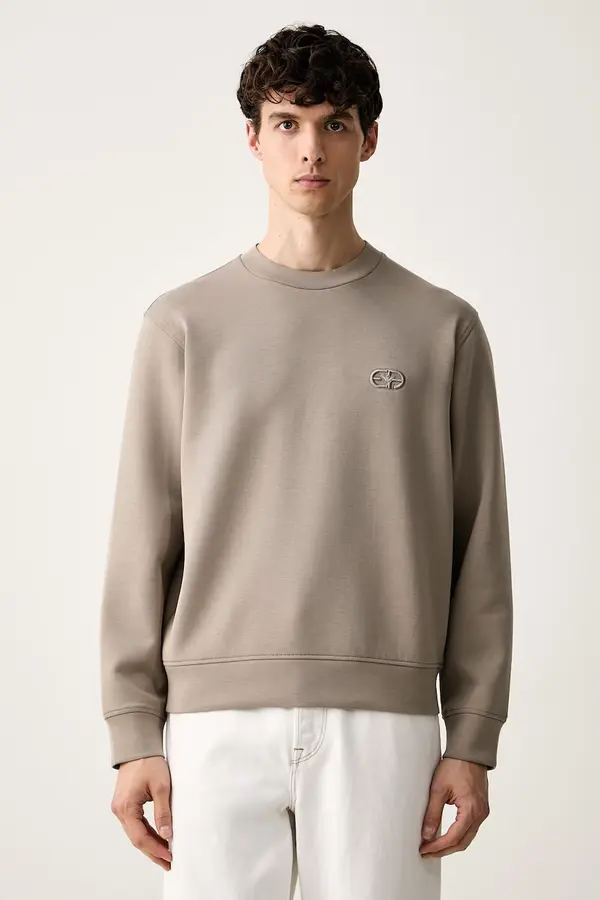 Emporio Armani Emporio Armani pulover s kapuco moški z bombažem
