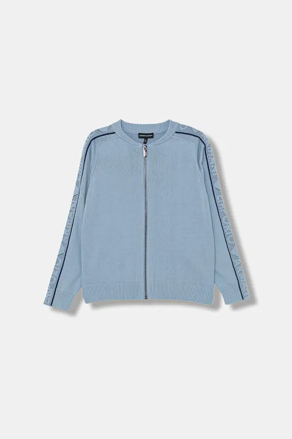 Emporio Armani Emporio Armani Pulover z zadrgo otroški bombažen