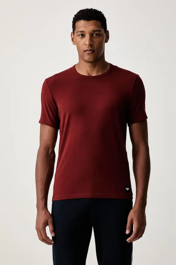 Emporio Armani Underwear Emporio Armani Underwear kratka majica moška bombažna z elastanom paket 2 kosov