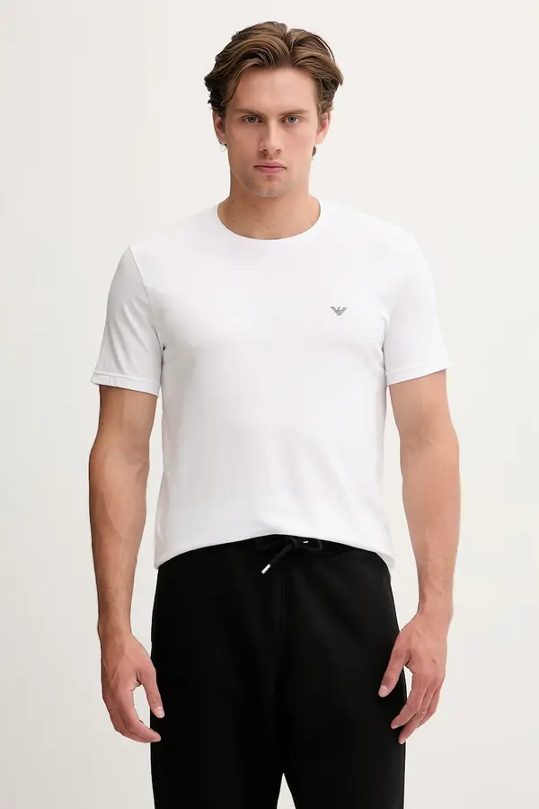 Emporio Armani Underwear Emporio Armani Underwear osnovna kratka majica moška bombažna z elastanom paket 2 kosov