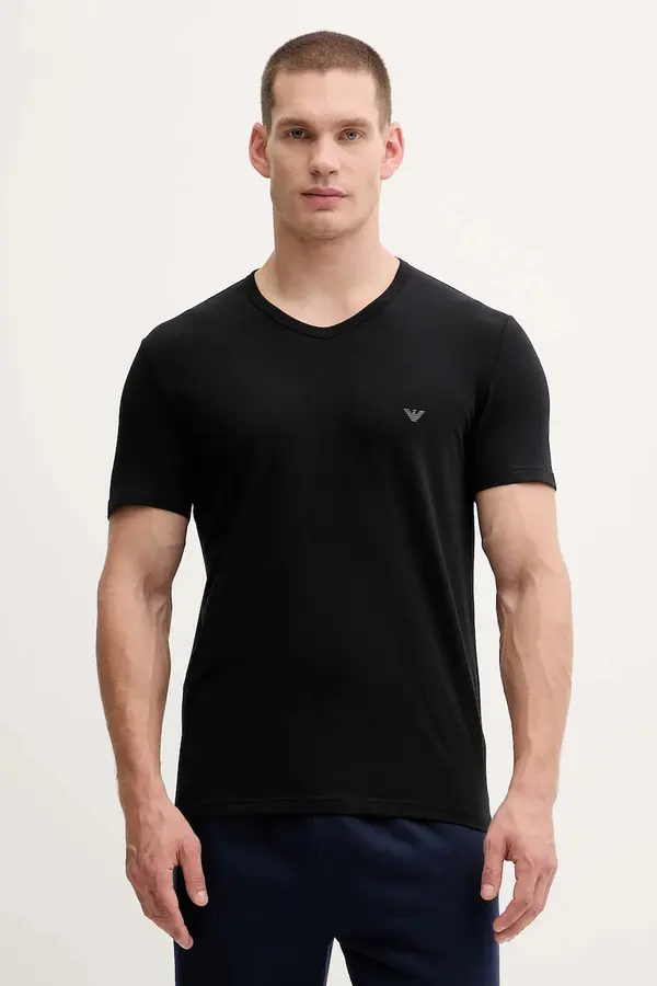 Emporio Armani Underwear Emporio Armani Underwear osnovna kratka majica moška bombažna z elastanom paket 2 kosov