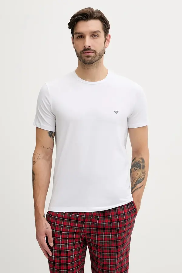 Emporio Armani Underwear Emporio Armani Underwear osnovna kratka majica moška iz bombaža z elastanom paket 2 kosov