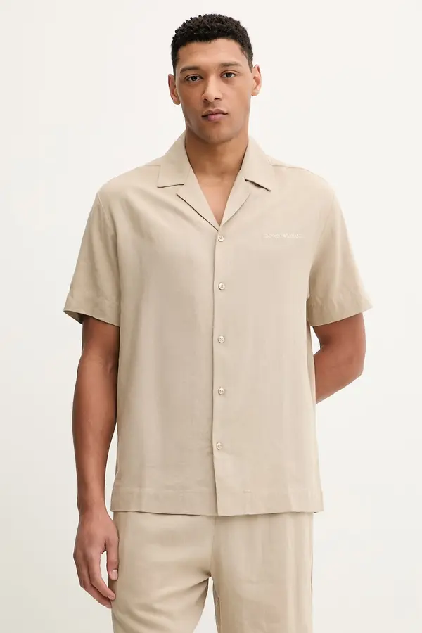 Emporio Armani Underwear Emporio Armani Underwear Srajca z dodatkom lanu Emporio Armani Underwear