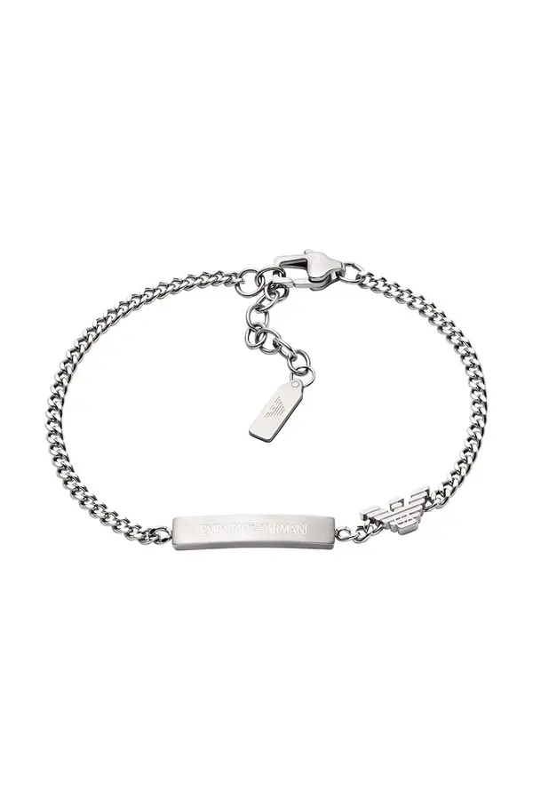 Emporio Armani Emporio Armani zapestnica moška iz plemenitega jekla brez kamna Eagle Logo