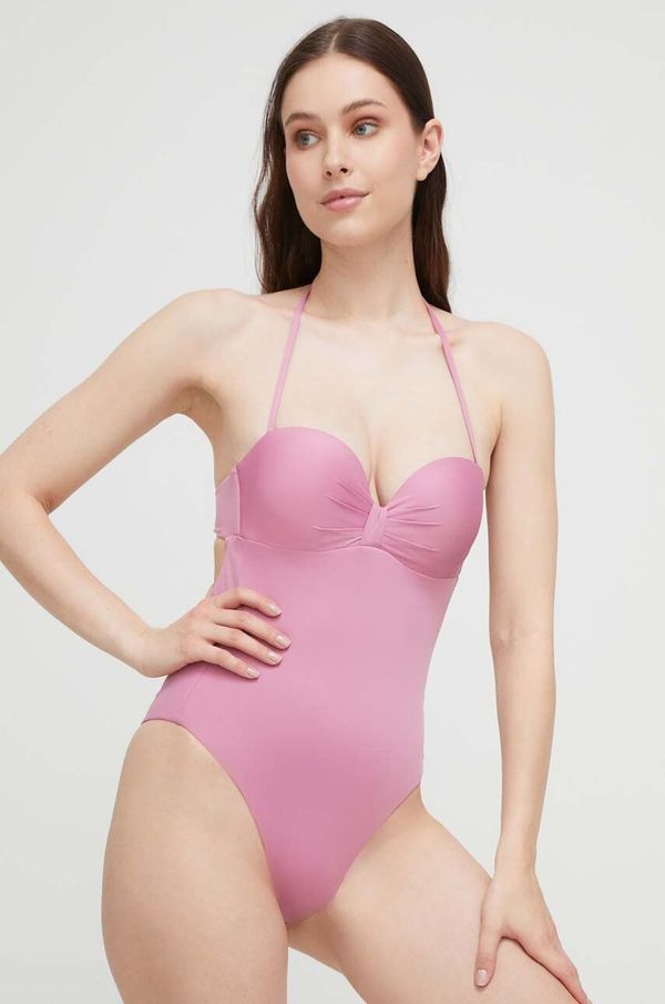 Max Mara Beachwear Enodelne kopalke Max Mara Beachwear roza barva