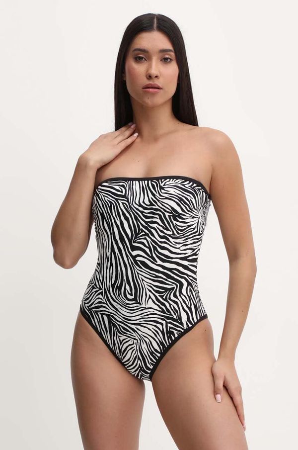 MICHAEL Michael Kors Enodelne kopalke MICHAEL Michael Kors BANDEAU ONE PIECE črna barva, MM24004