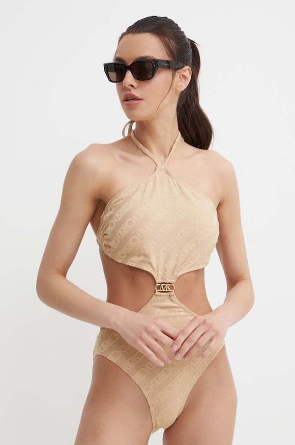 MICHAEL Michael Kors Enodelne kopalke MICHAEL Michael Kors CUT OUT ONE PIECE bež barva, MM13720