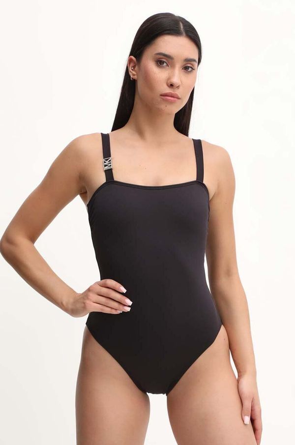 MICHAEL Michael Kors Enodelne kopalke MICHAEL Michael Kors SQUARE NECK ONE PIECE črna barva, MM7M528