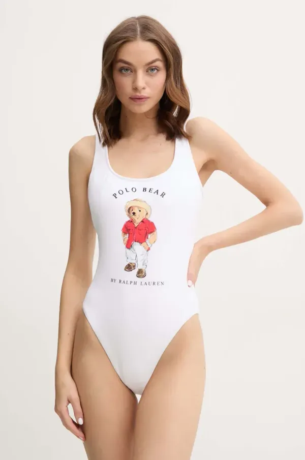 Polo Ralph Lauren Enodelne kopalke Polo Ralph Lauren bela barva, 21598410