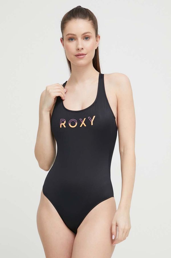 Roxy Enodelne kopalke Roxy Active črna barva