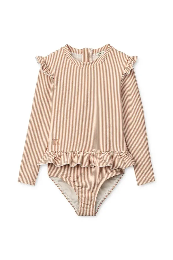 Liewood Enodelne kopalke za dojenčke Liewood Sille Baby Seersucker Swimsuit