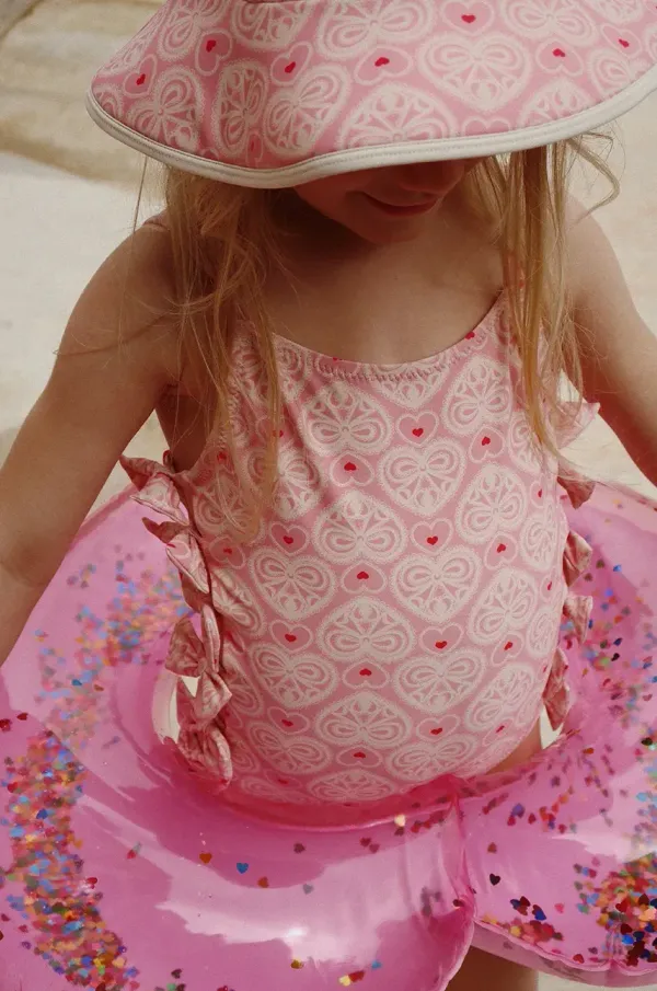 Konges Sløjd Enodelne otroške kopalke Konges Sløjd EDITH SWIMSUIT GRS roza barva, KS102686