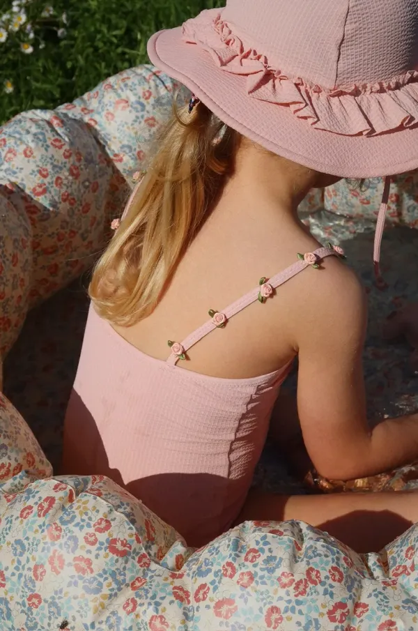 Konges Sløjd Enodelne otroške kopalke Konges Sløjd FLEURI SWIMSUIT roza barva, KS102628