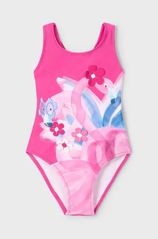 Mayoral Enodelne otroške kopalke Mayoral roza barva, 3717