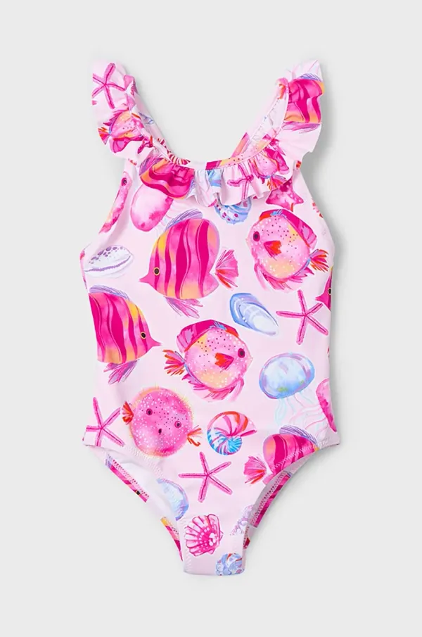 Mayoral Enodelne otroške kopalke Mayoral roza barva, 3719