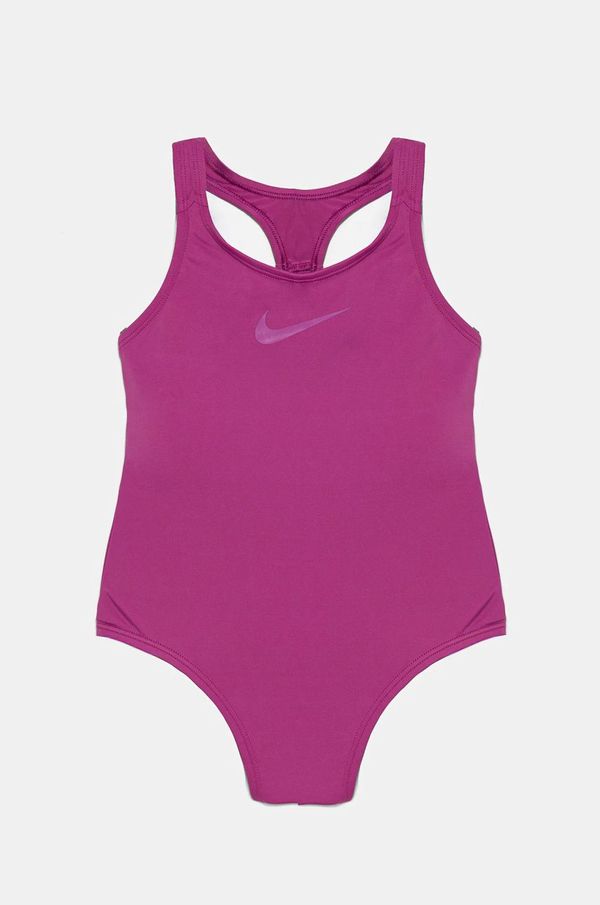 Nike Kids Enodelne otroške kopalke Nike Kids vijolična barva