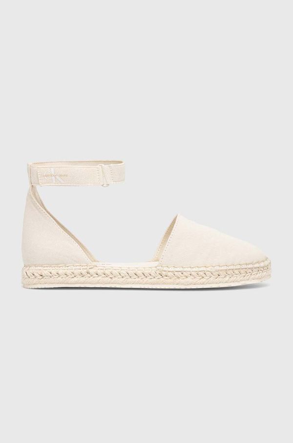 Calvin Klein Jeans Espadrile Calvin Klein Jeans ANKLE ESPADRILLE bež barva, YW0YW01027