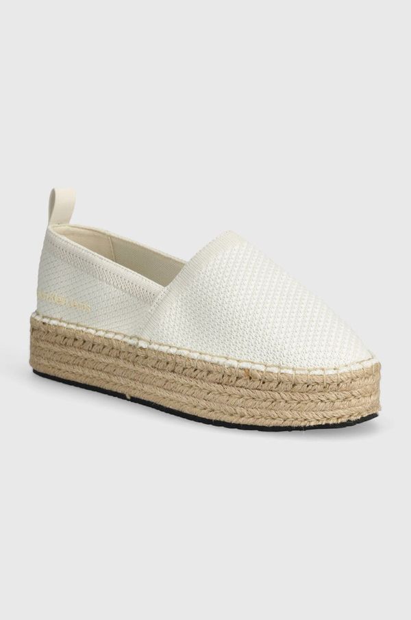 Calvin Klein Jeans Espadrile Calvin Klein Jeans PLATFORM ESPADRILLE UC bela barva, YW0YW01377