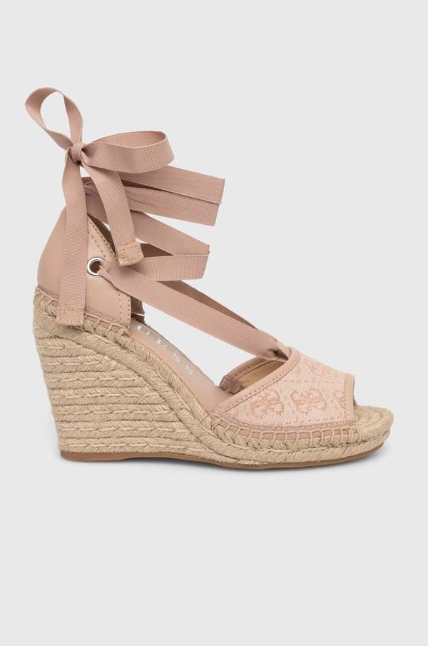 Guess Espadrile Guess DIANDRA ženske, bež barva, FLGDIR FAL04