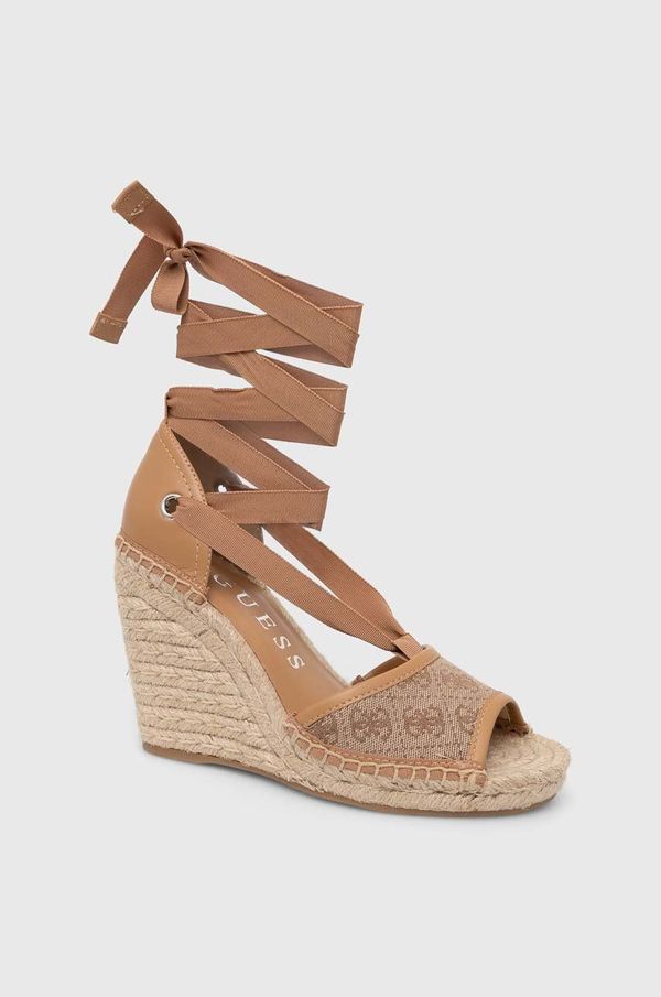 Guess Espadrile Guess DIANDRA ženske, rjava barva, FLGDIR FAL04