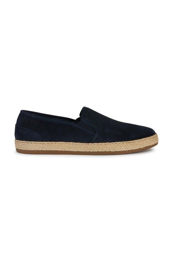 Geox Espadrile iz semiša Geox U PANTELLERIA mornarsko modra barva, U25DWA 00022 C4064