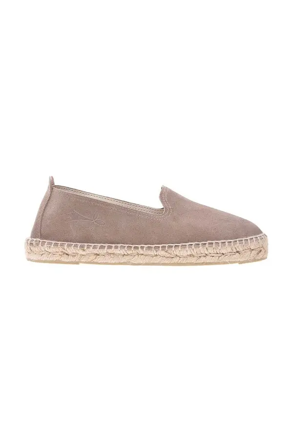 Manebi Espadrile iz semiša Manebi Flat Espadrilles
